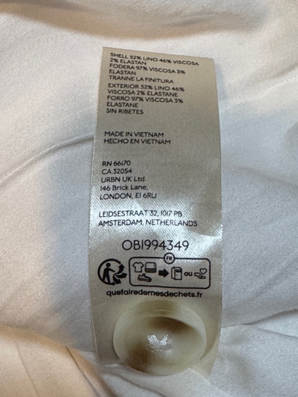 NWT By Anthropologie Sleeveless Linen Midi Dress Ivory size Medium - Picture 9 of 12